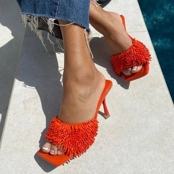 JEFFREY CAMPBELL Beaded-Me Sandals - Picture 1 of 7